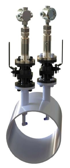 超音波氣體流量計 (垂直安裝)